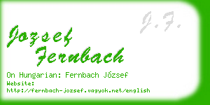 jozsef fernbach business card