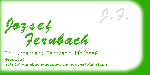 jozsef fernbach business card